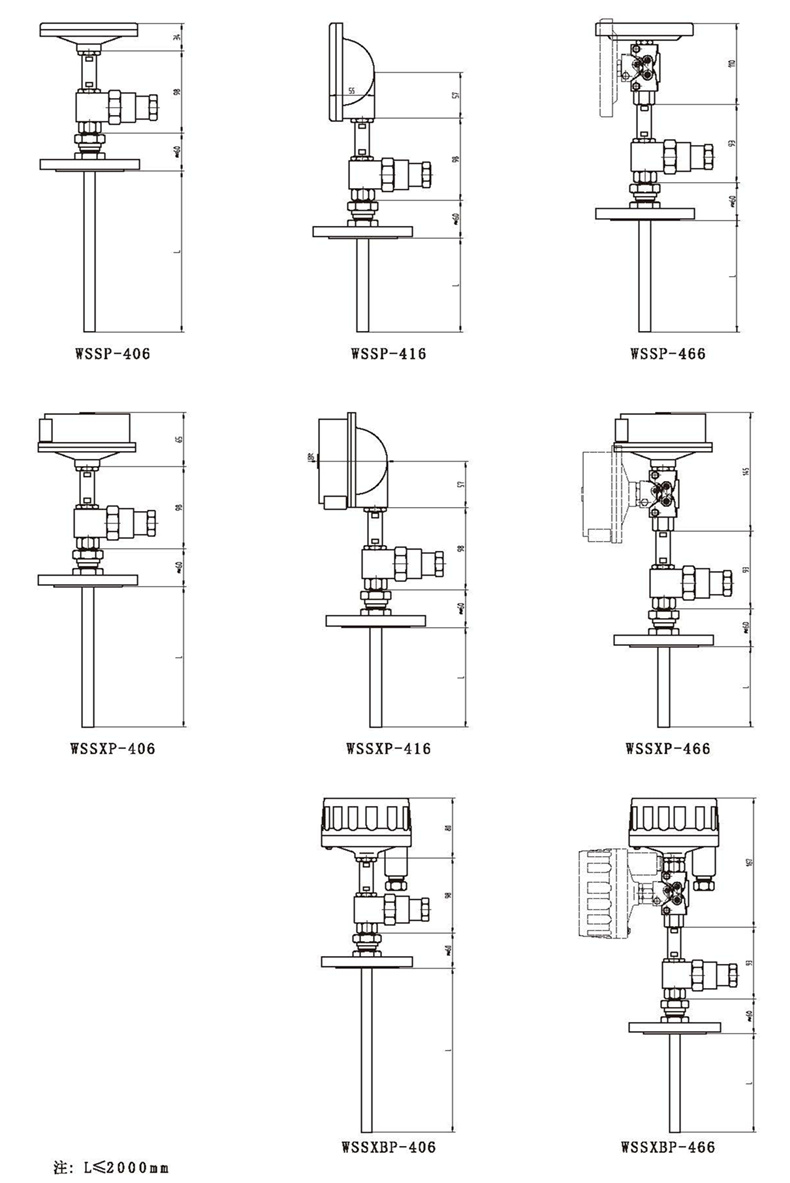 WSSX工業(yè)雙金屬溫度計(jì)（一體化型法蘭式）_http://www.aukj.cn_雙金屬溫度計(jì)_第3張